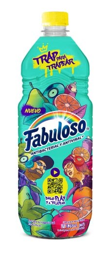 Fabuloso® Trap para Trapear | Fragancia Dual Pera Cítricos | Botella verde | 28 oz