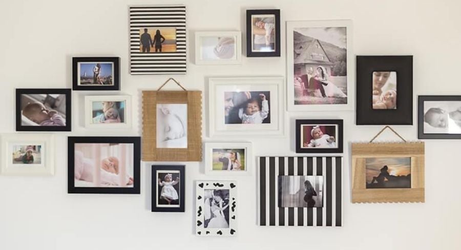 Decoración de paredes modernas con fotografías