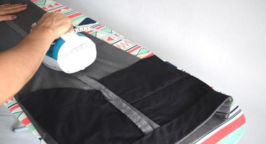 planchando pantalon al contrario