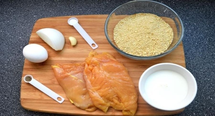 Ingredientes para hacer milanesa de pollo