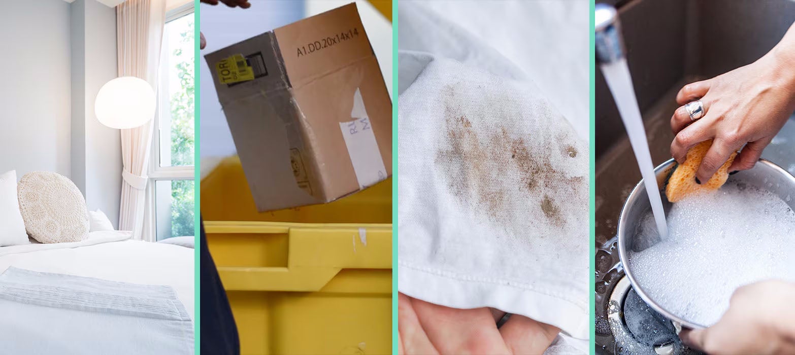 Actividades como hacer la cama, tirar o guardar artículos después de ocuparlos, limpiar pequeñas manchas y lavar los trastes son tareas cotidianas necesarias