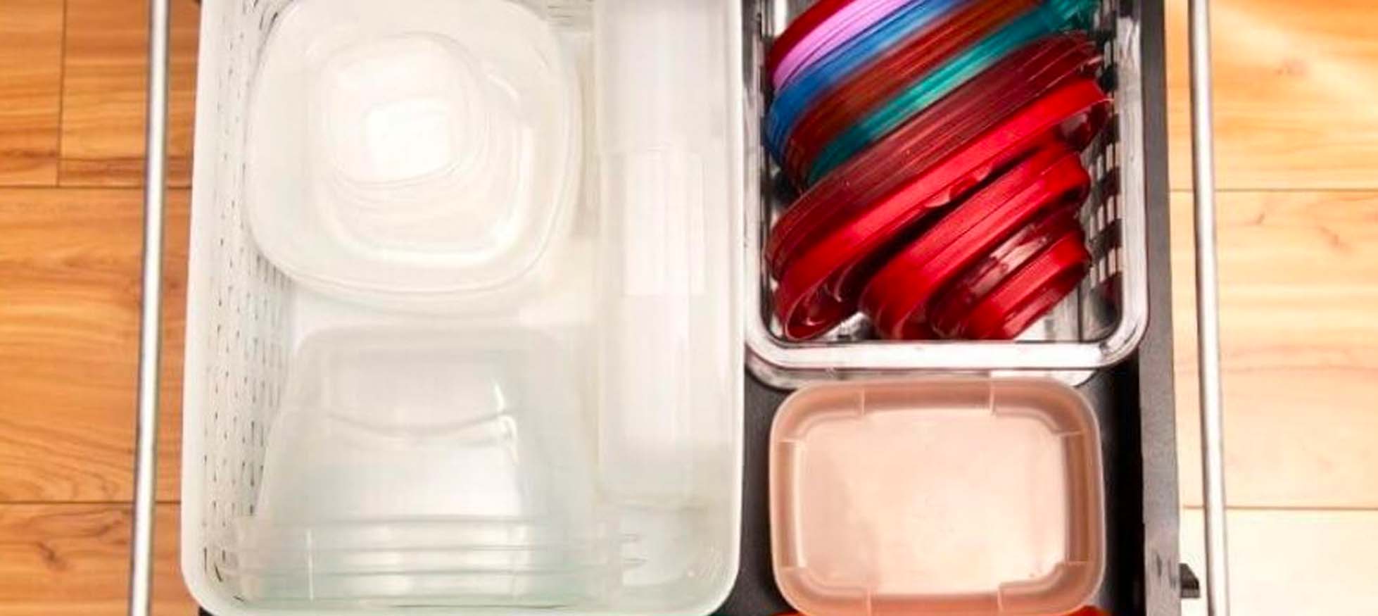 Contenedores y tapas aparte