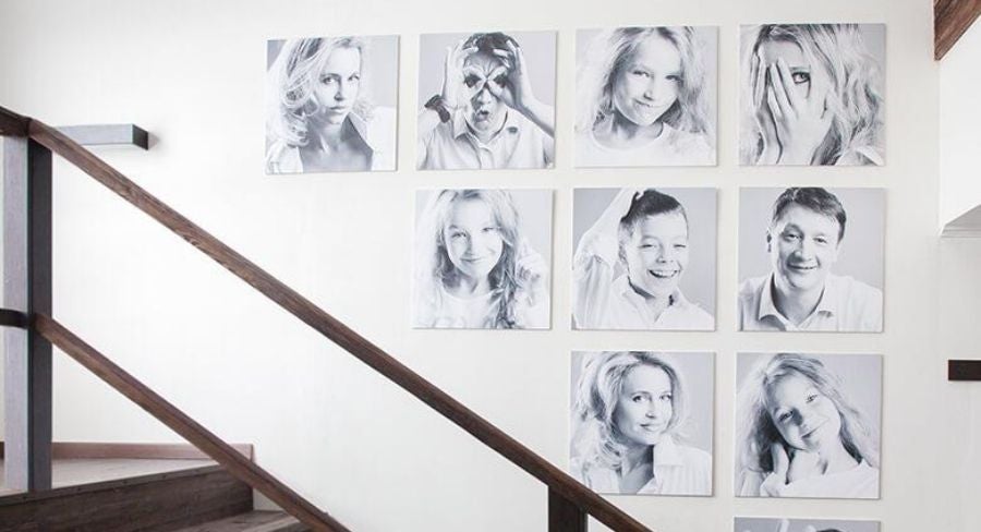 Decoración de paredes modernas con fotografías