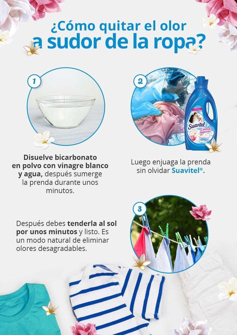 cómo quitar el olor a sudor de la ropa