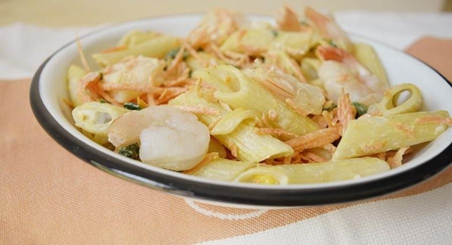 pasta con camarones