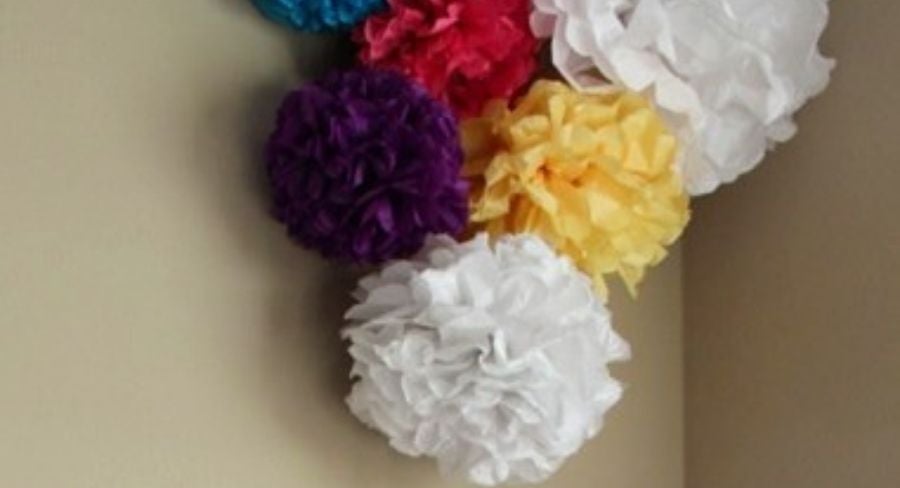 pompones de papel