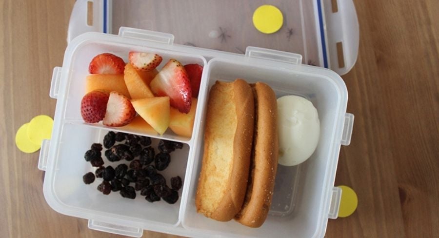 Lonchera saludable con colores