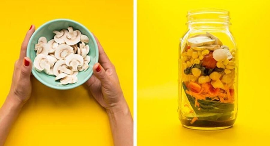 pasos de cómo preparar una ensalada para llevar al trabajo