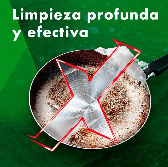 Arranca la grasa más pegada y los malos olores fácilmente, mientras deja en tus platos un agradable aroma a limón