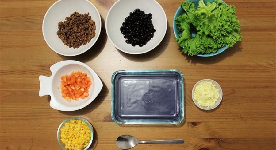 organizar ensalada para llevar al trabajo