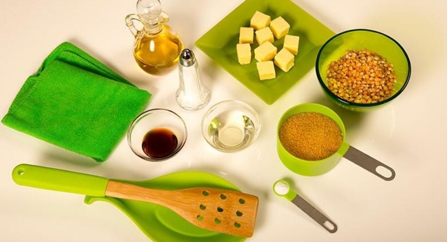 ingredientes palomitas con caramelo