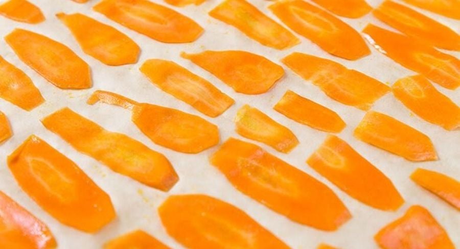 Rebanadas de zanahorias chips de zanahorias cortados