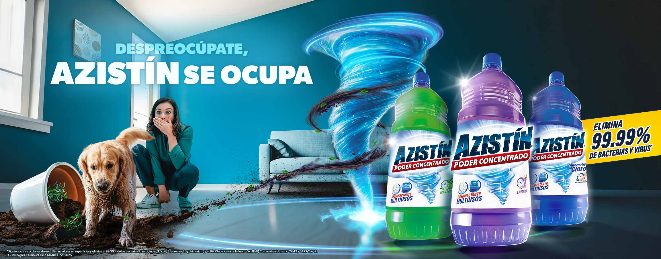 Su poderosa y exclusiva fórmula limpia superficies difíciles. 