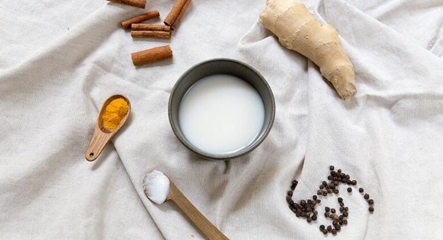 ingredientes leche de curcuma