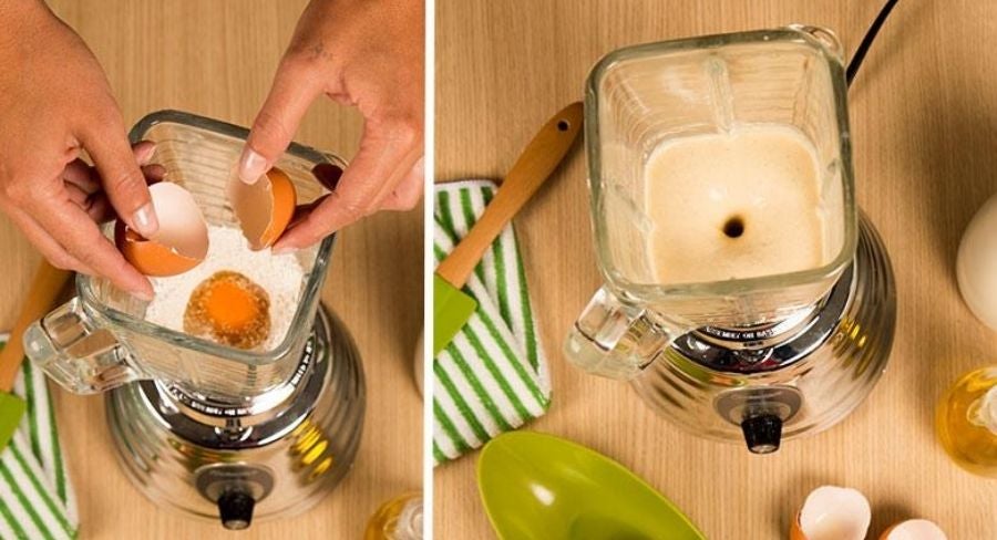 ingredientes en la licuadora