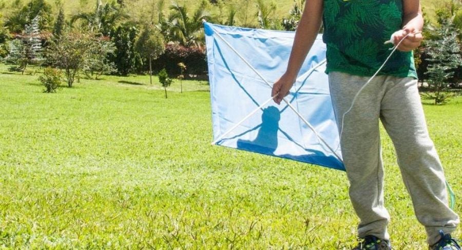 Papalote listo en un parque.