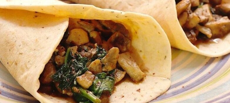 Wraps de pollo y verduras