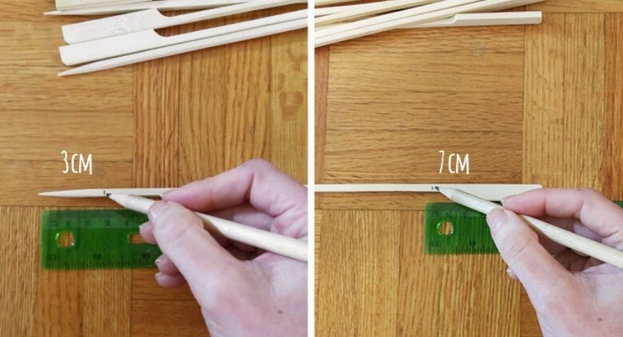 líneas guías para hacer el frutero de madera