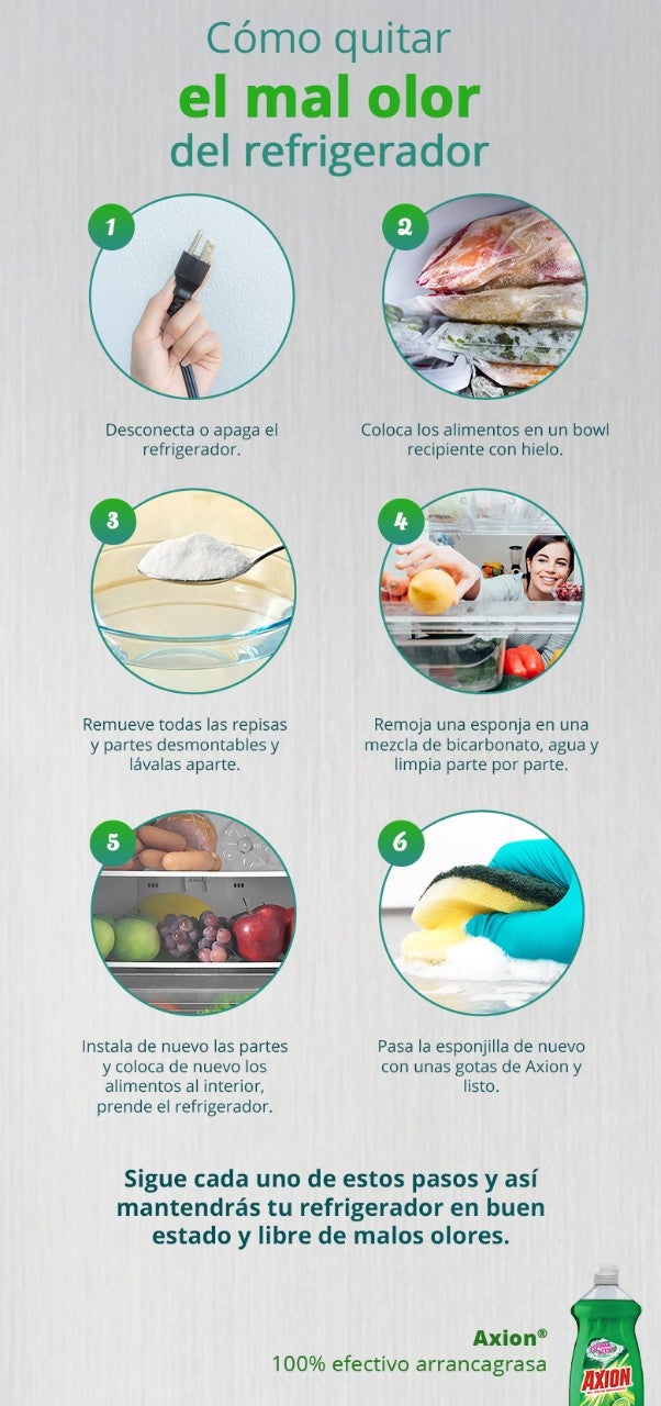 cómo quitar el mal olor del refrigerador