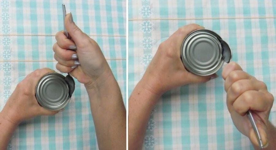 abrir-lata-con-cuchara.jpg Cómo abrir una lata sin abrelatas-5