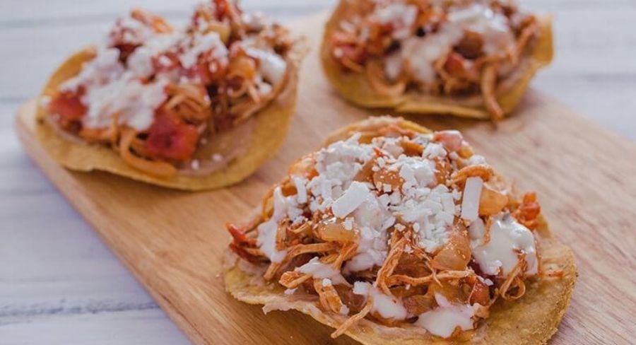 tostadas de carne molida