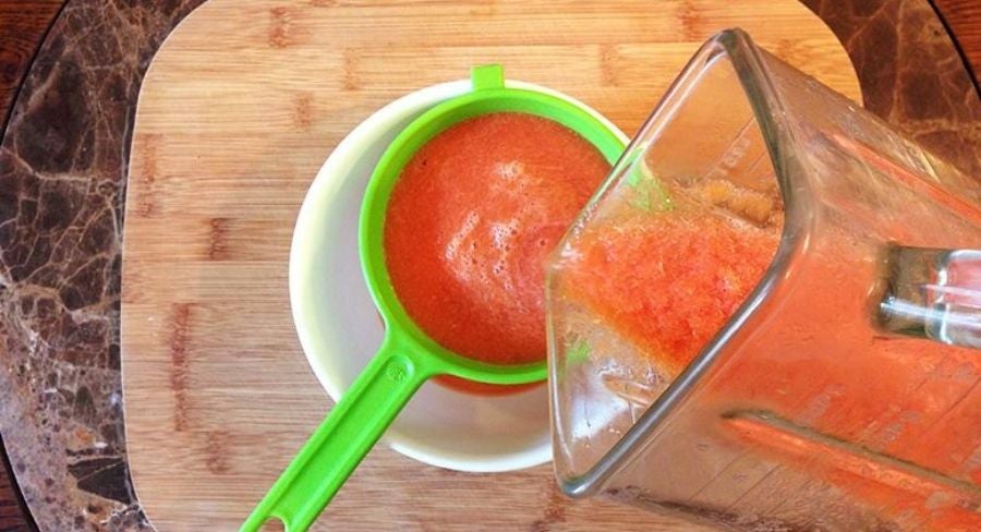 pure de tomate licuado